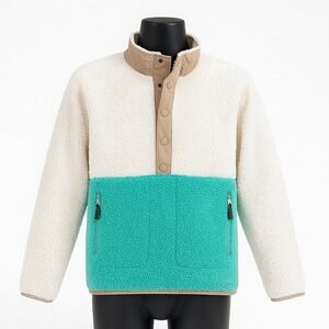 Southern Marsh‎ Pullover Mens Sherpa Fleece Colorblock Outdoor Cozy Modern
